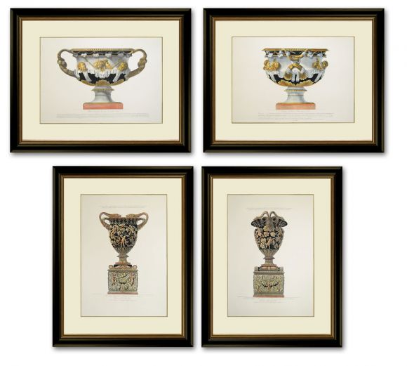 Piranesi Urns in Standard Frames