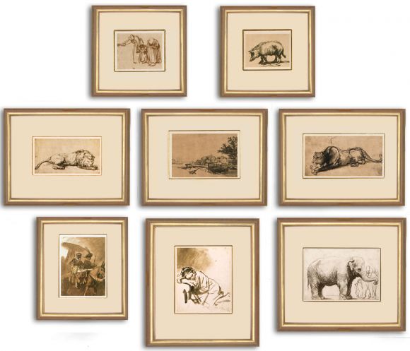 Rembrandt Drawings in Standard Frames