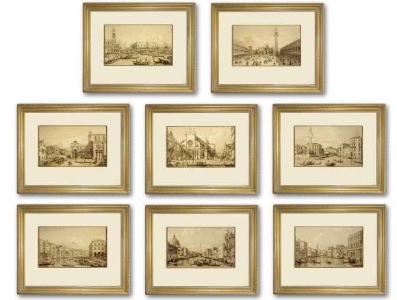 Canaletto Drawings in Deluxe Handmade Frames