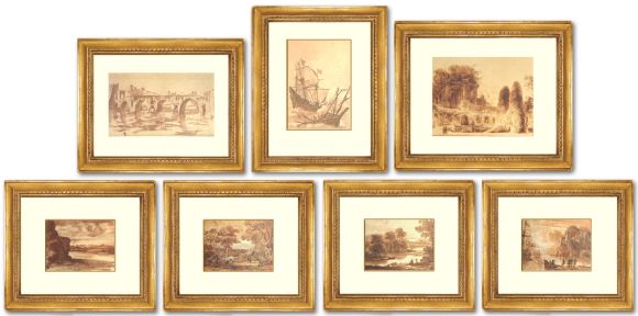 Claude Lorraine Landscapes in Deluxe Handmade Frames