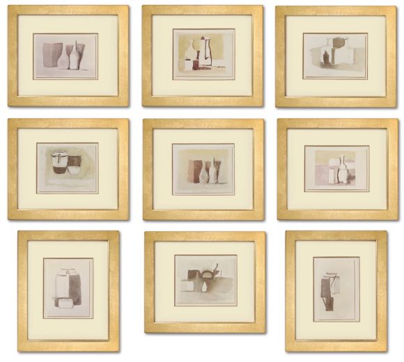 Morandi Watercolours in Deluxe Handmade Frames