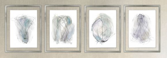 Spin between glass and acrylic in deluxe handmade frame