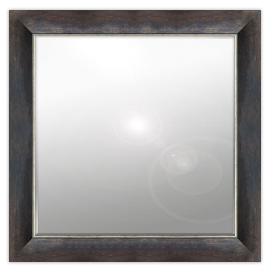 Sinuose: 6mm Foil backed bevelled mirror in a standard factory frame