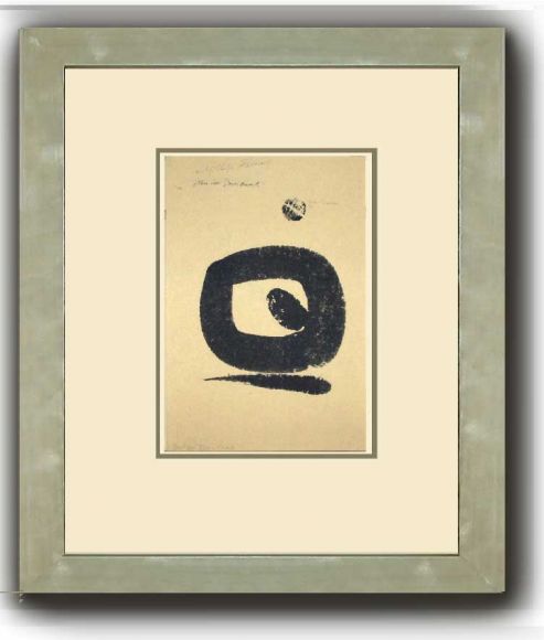 Julius Bissier Drawing 08 in a Standard Frame