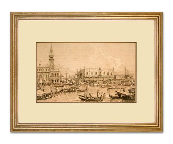 Canaletto Drawing 01 in a Standard Frame