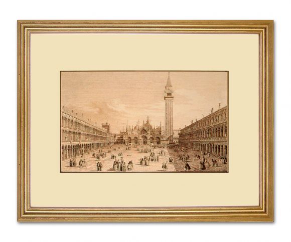 Canaletto Drawing 02 in a Standard Frame