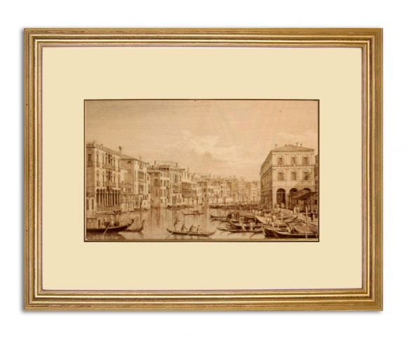 Canaletto Drawing 06 in a Standard Frame