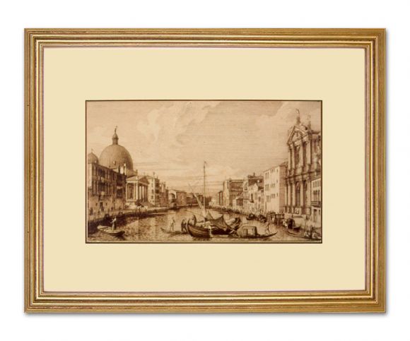 Canaletto Drawing 07 in a Standard Frame