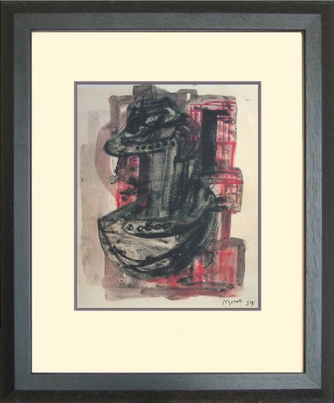 Henry Moore Drawing 01 in a Standard Frame