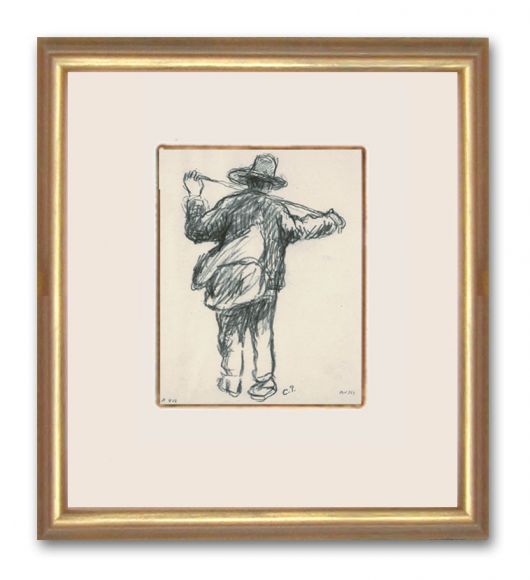 Pissaro Drawing 01 in a Standard Frame