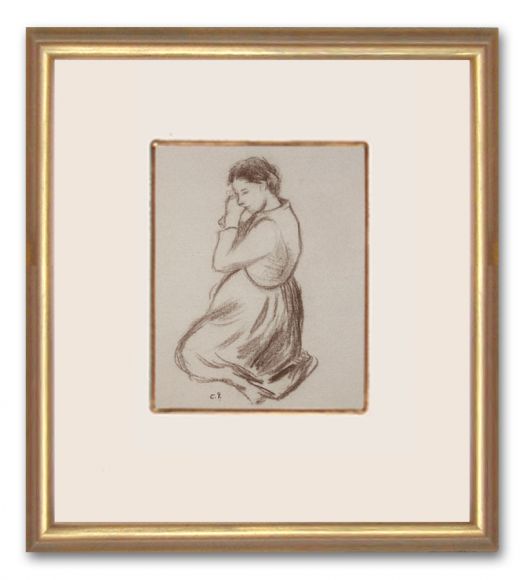 Pissaro Drawing 02 in a standard Frame