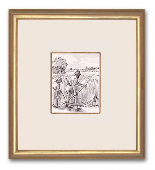 Pissaro Drawing 04 in a Standard Frame