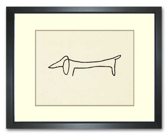 Picasso Line Drawings 05 in a Standard Frame