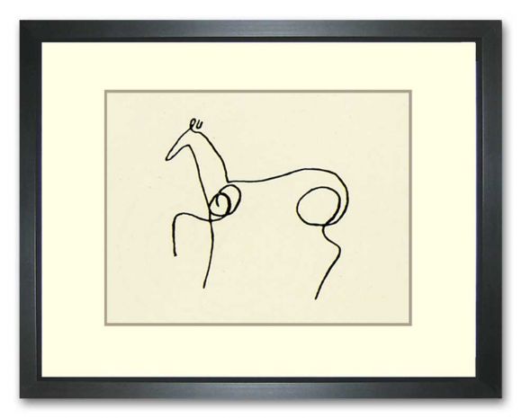 Picasso Line Drawings 06 in a Standard Frame