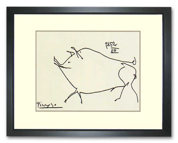 Picasso Line Drawings 07 in a Standard Frame