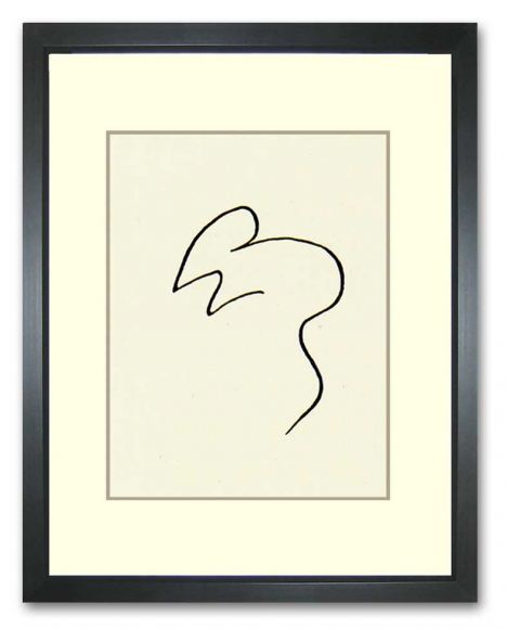 Picasso Line Drawings 09 in a Standard Frame