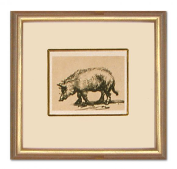 Rembrandt Drawing 02 in a Standard Frame