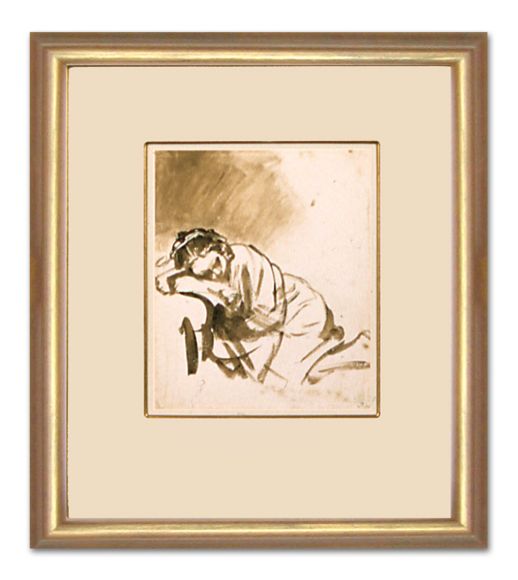 Rembrandt Drawing 07 in a Standard Frame