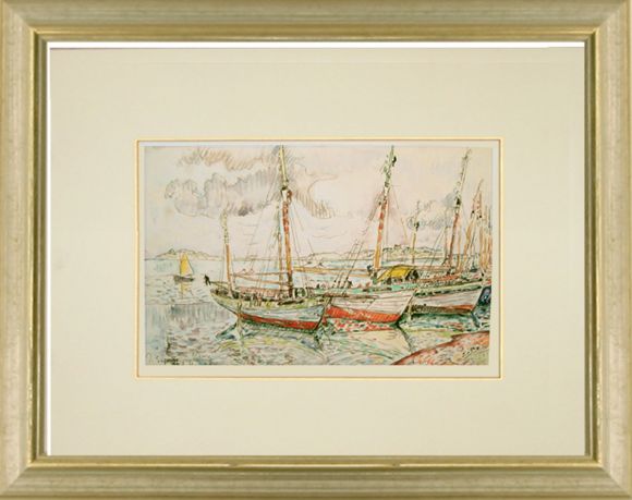 Signac Watercolour 03 in a Standard Frame