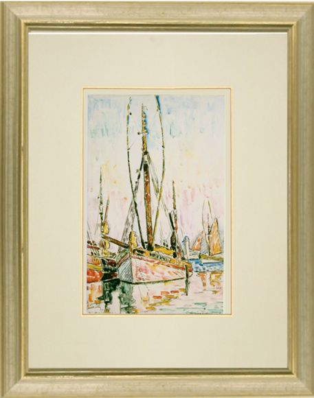 Signac Watercolour 04 in a Standard Frame