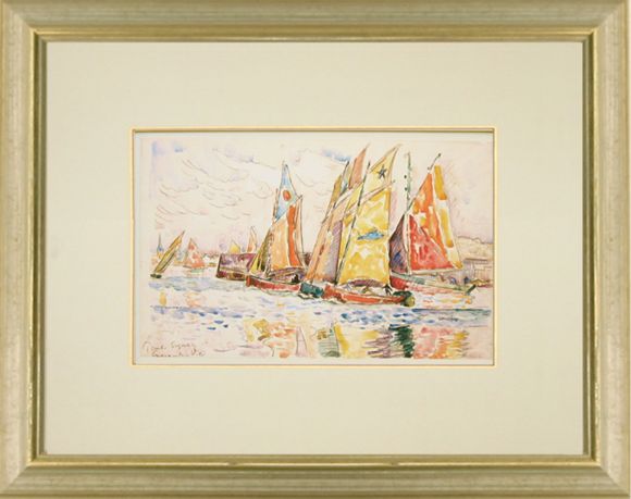 Signac Watercolour 05 in a Standard Frame