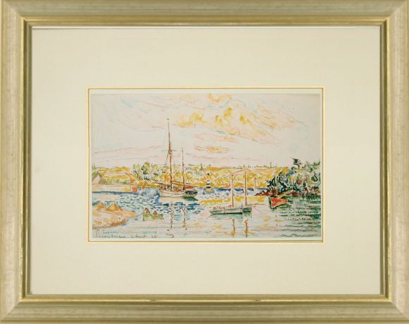 Signac Watercolour 07 in a Standard Frame