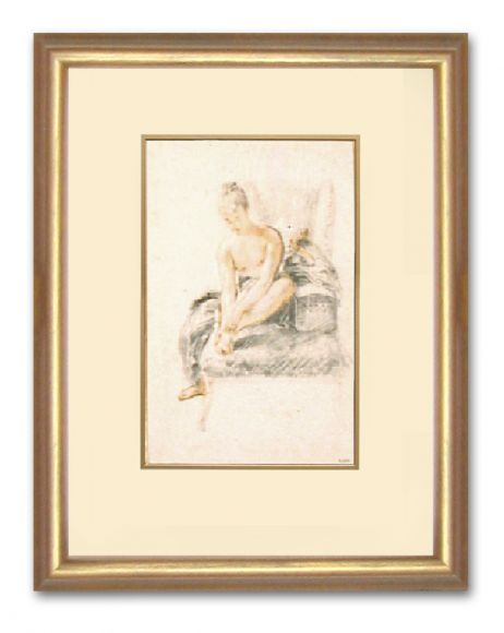 Watteau Drawing 05 in a Standard Frame