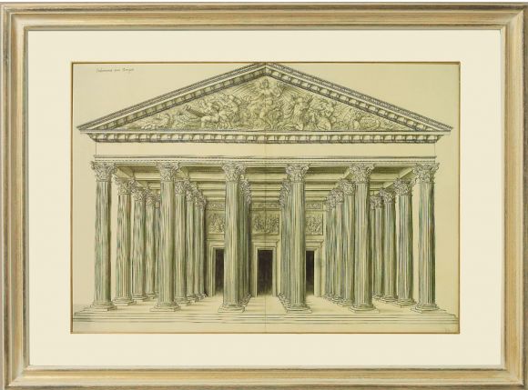 Vatican Architectural 05 in a Deluxe Handmade Frame