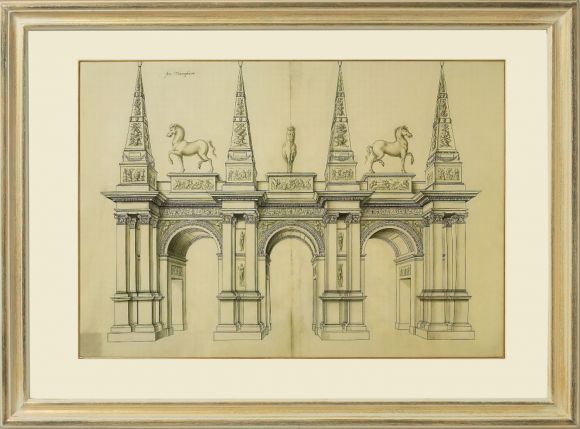 Vatican Architectural 0 in a Deluxe Handmade Frame