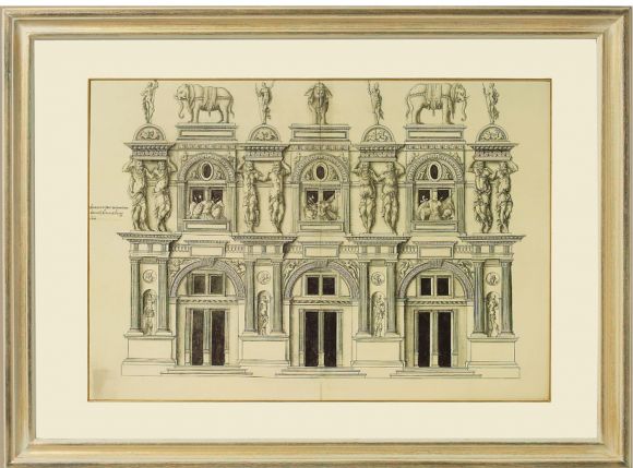 Vatican Architectural 07 in a Deluxe Handmade Frame