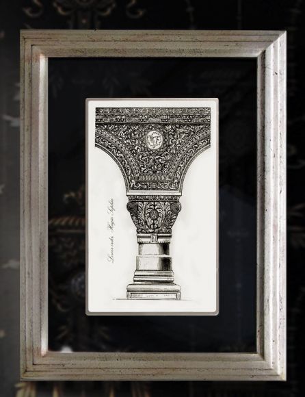 Architectural Details 01 Floated Between Glass, In Deluxe Handmade Frames