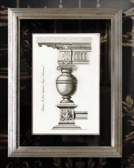 Architectural Details 04 Floated Between Glass, In Deluxe Handmade Frames