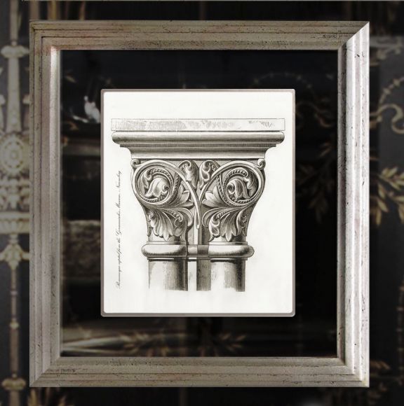 Architectural Details 05 Floated Between Glass, In Deluxe Handmade Frames