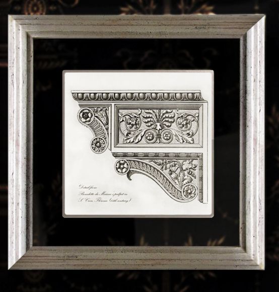 Architectural Details 07 Floated Between Glass, In Deluxe Handmade Frames