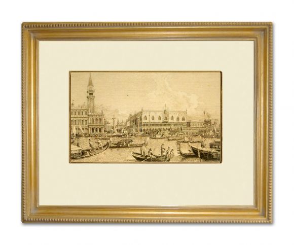 Canaletto Drawing 01 in a Deluxe Handmade Frame