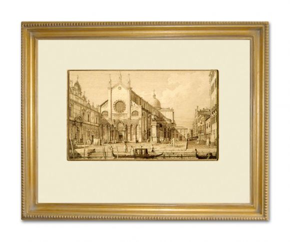 Canaletto Drawing 04 in a Deluxe Handmade Frame