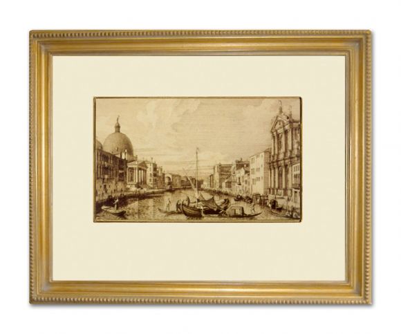 Canaletto Drawing 07 in a Deluxe Handmade Frame