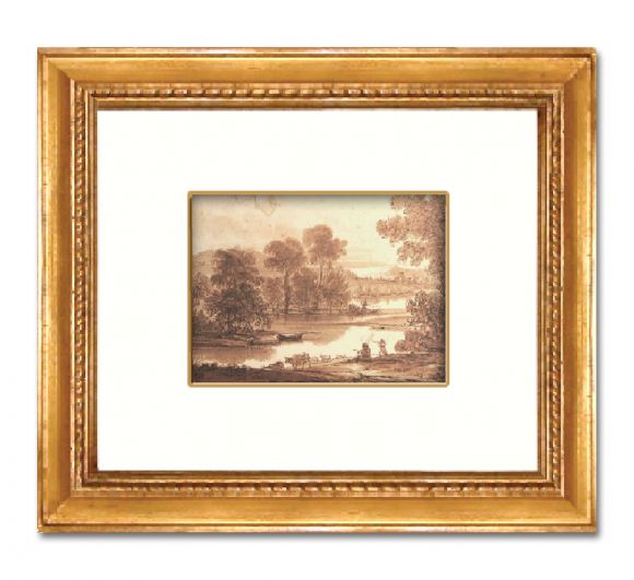 Claude Lorraine Landscape 03 in a Deluxe Handmade Frame