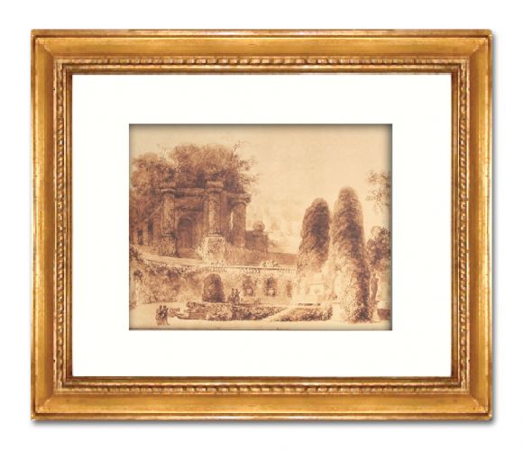 Fragonard Landscape 01 in a Deluxe Handmade Frame