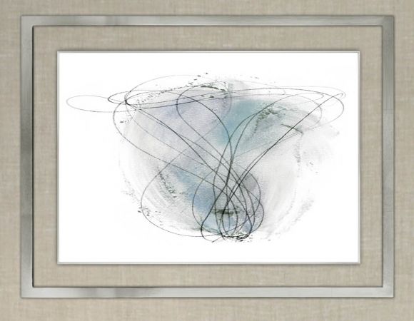 Spin between glass and acrylic in deluxe handmade frame