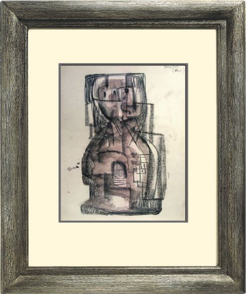 Henry Moore Drawing 03 in a Deluxe Handmade Frame