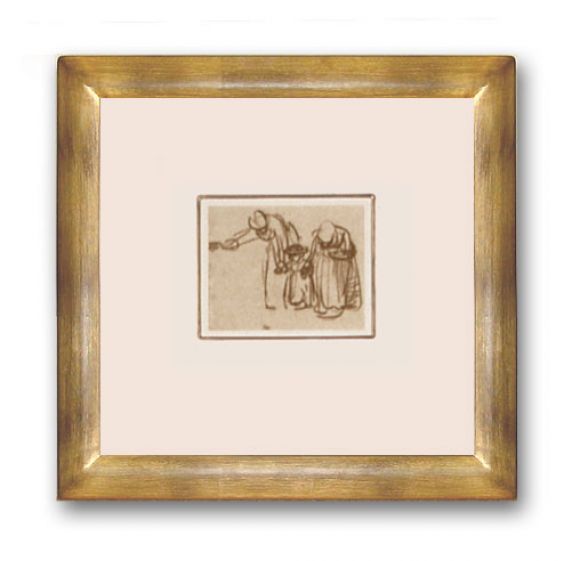 Rembrandt Drawing 01 in a Deluxe Handmade Frame