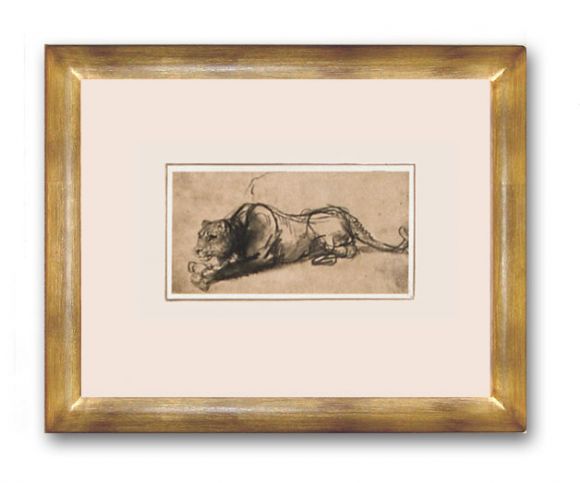 Rembrandt Drawing 04 in a Deluxe Handmade Frame