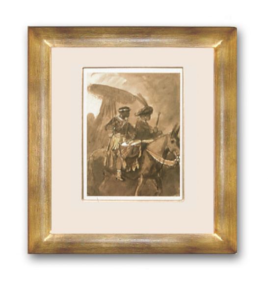 Rembrandt Drawing 05 in a Deluxe Handmade Frame