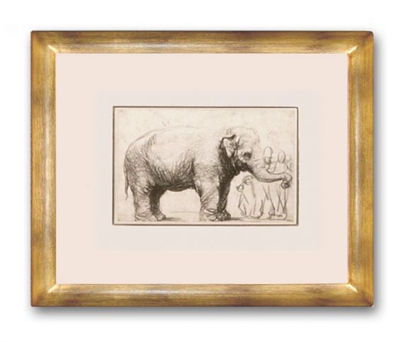 Rembrandt Drawing 06 in a Deluxe Handmade Frame