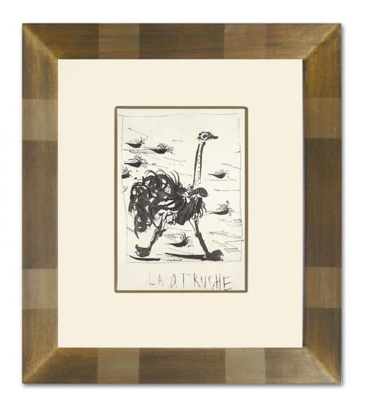 Picasso Animals 03 in a Deluxe Handmade Frame