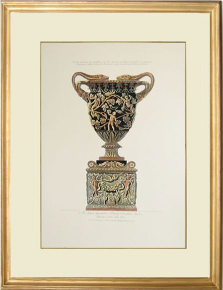 Piranesi Urns 03 in a  Deluxe Handmade Frame