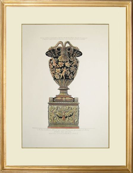 Piranesi Urns 04 in a  Deluxe Handmade Frame