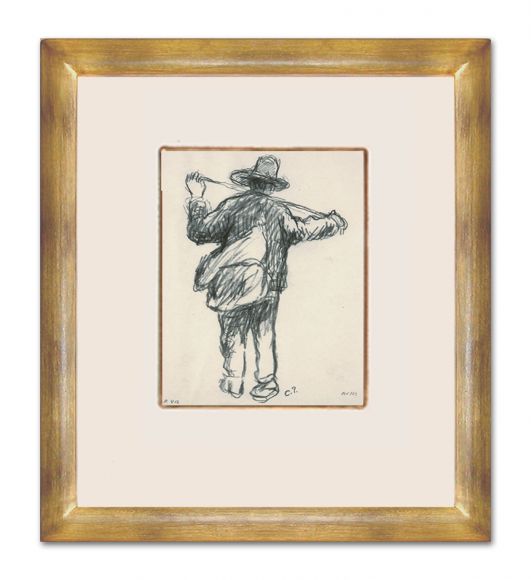 Pissaro Drawing 01 in a Deluxe Handmade Frame