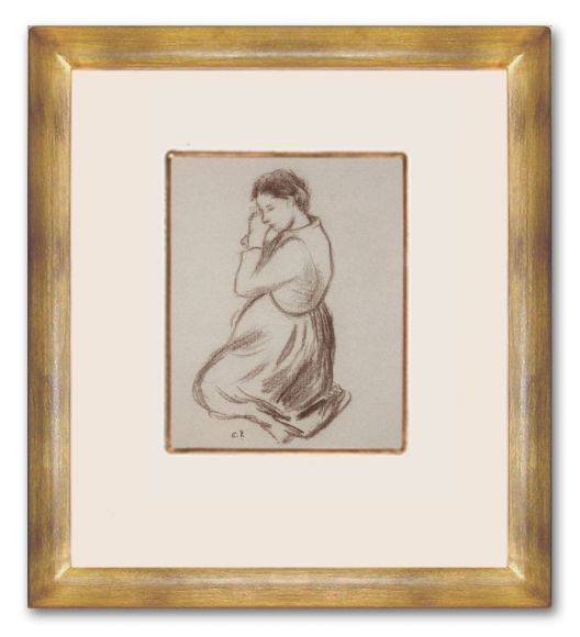 Pissaro Drawing 02 in a Deluxe Handmade Frame